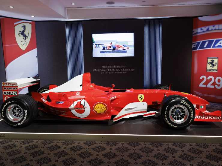 La Ferrari del 2003 di Schumacher venduta all'asta (Ansa) 10 novembre 2022 mondofuoristrada.it