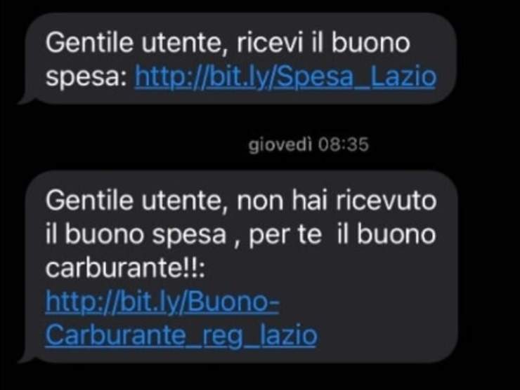 Il messaggio Whatsapp che nasconde la truffa (fonte web) 