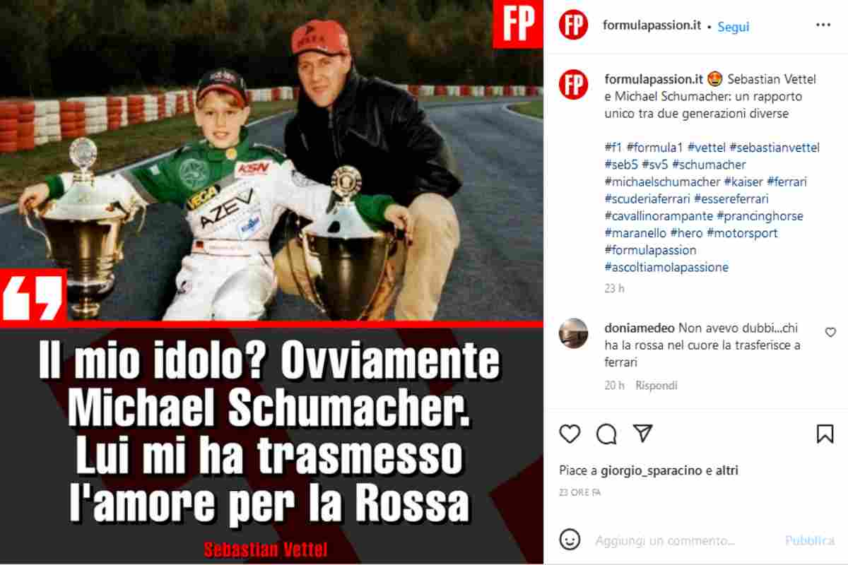 Vettel insieme a Schumacher