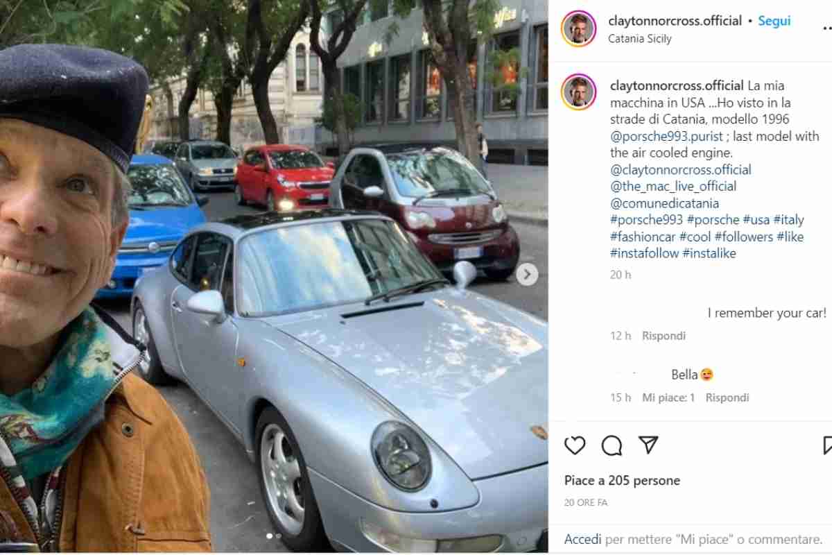 L'avvistamento di Clayton Norcross per le strade di Catania