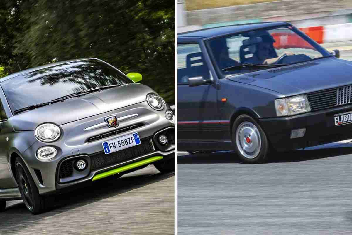 Uno Turbo vs 595 Abarth in autostrada