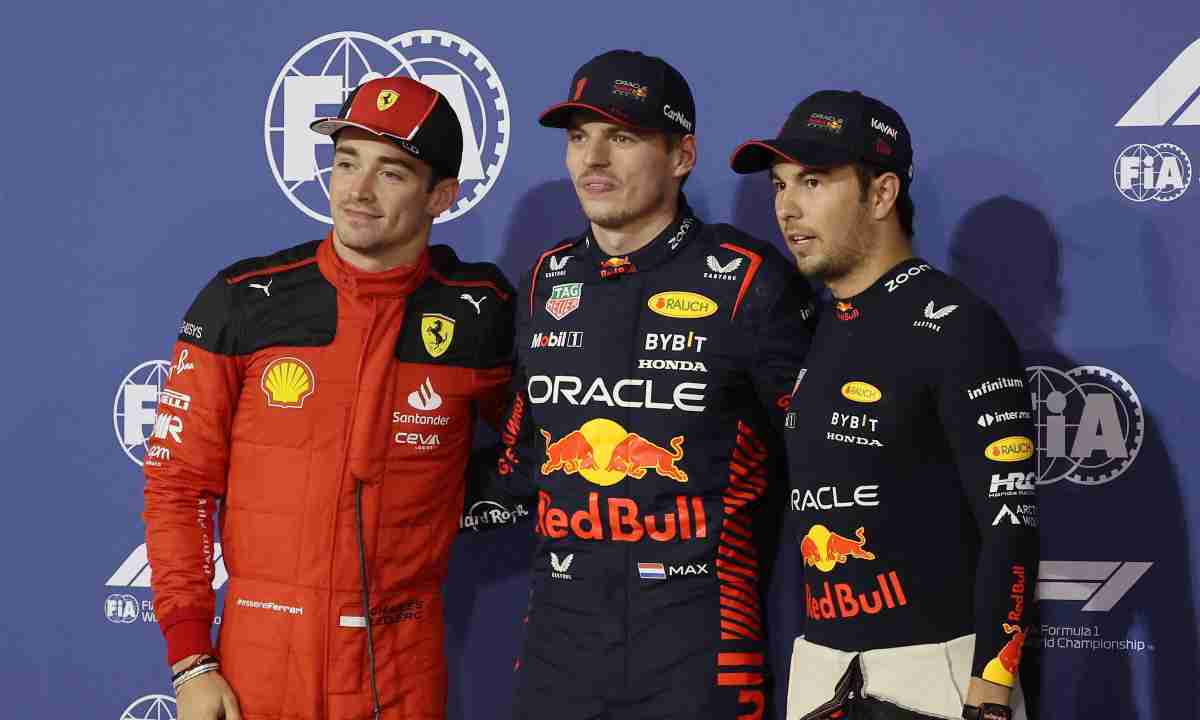 Leclerc Verstappen e Perez