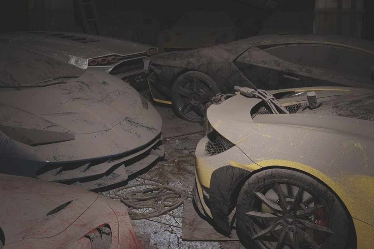 Lamborghini polvere fienile