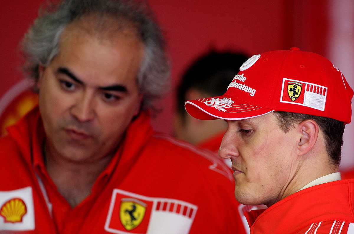 Luigi Mazzola e Michael Schumacher ai tempi della Ferrari