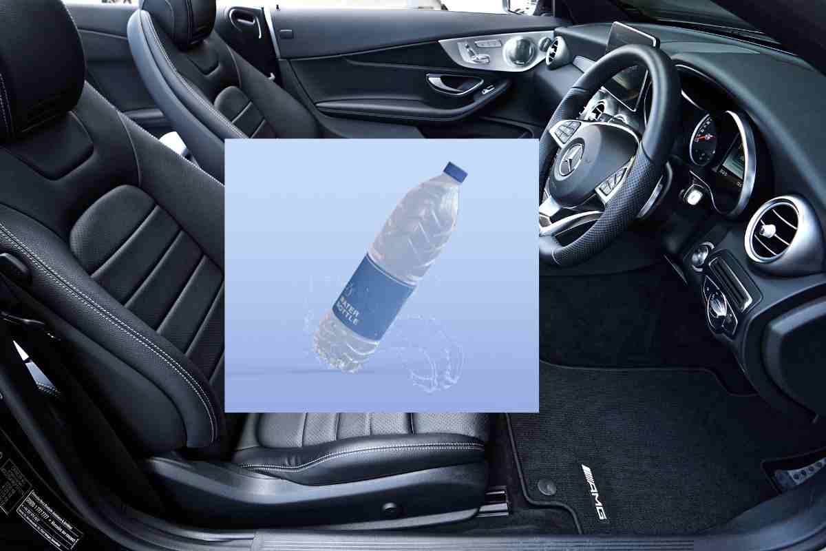 bottiglia acqua in auto