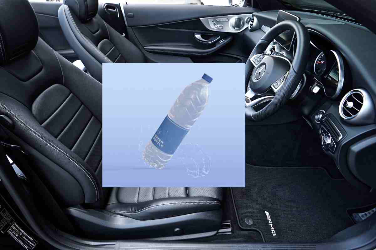 bottiglia acqua in auto