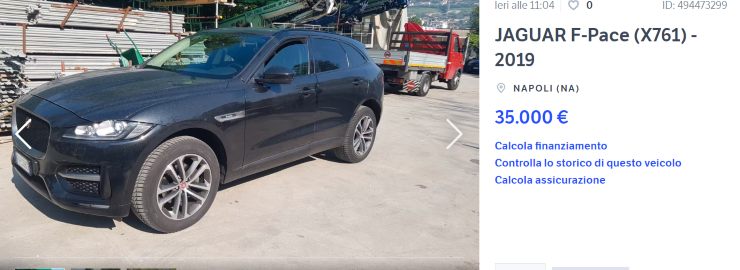 Jaguar F Pace, grande offerta