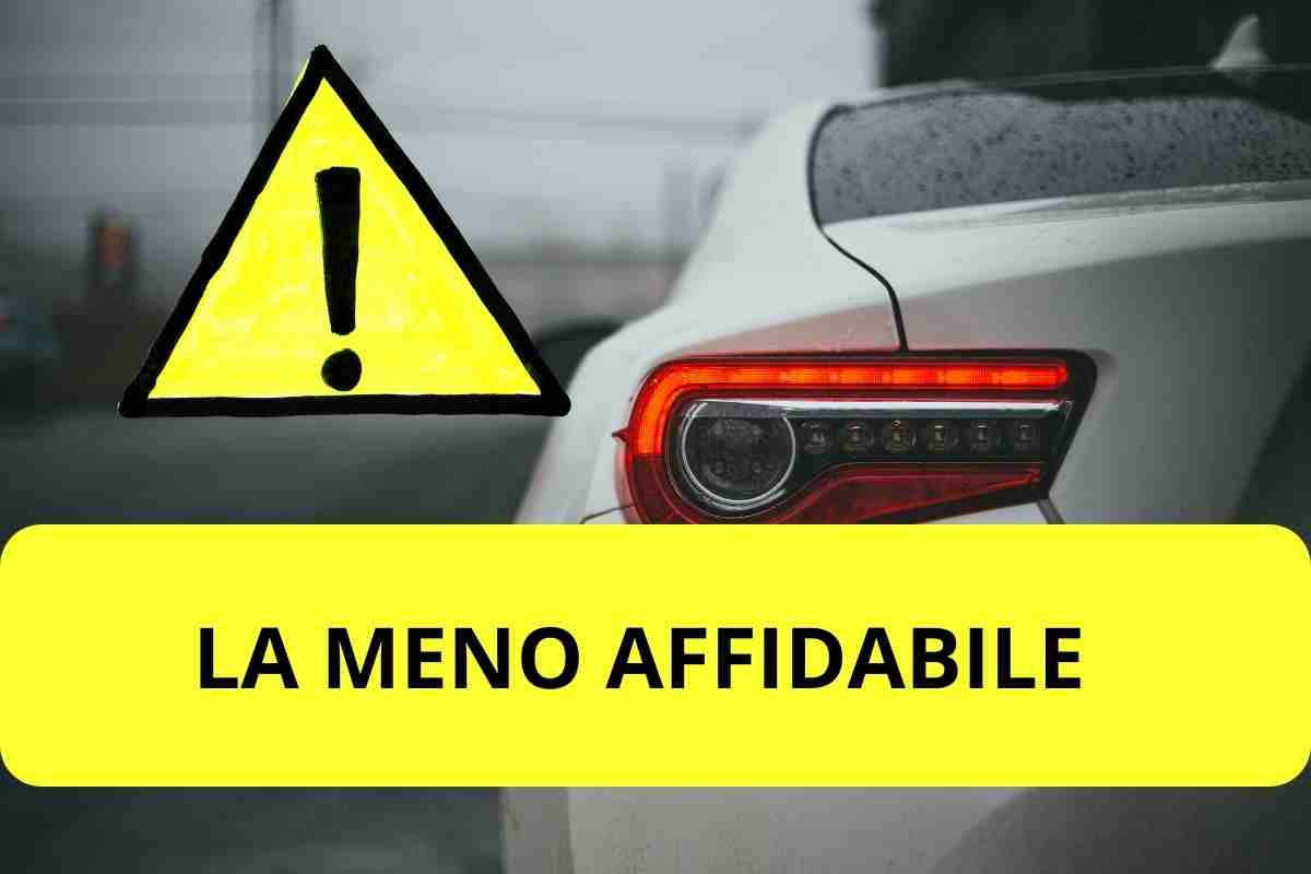 auto meno affidabile