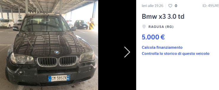 BMW X3, Suv da 5000 Euro