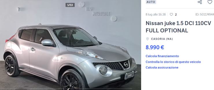 Nissan Juke in offerta