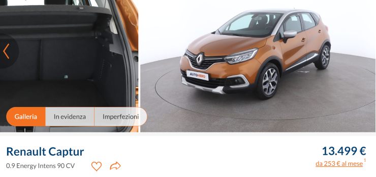 Renault Captur, occasione pazzesca