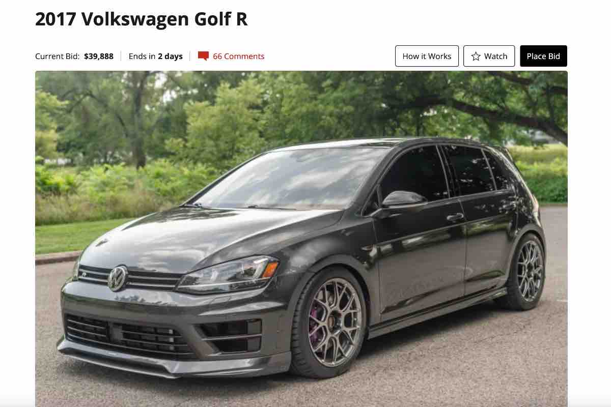 Asta per Volkswagen golf modello errato