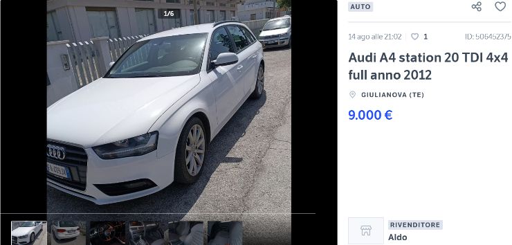 Audi A4 Usata prezzo da sogno