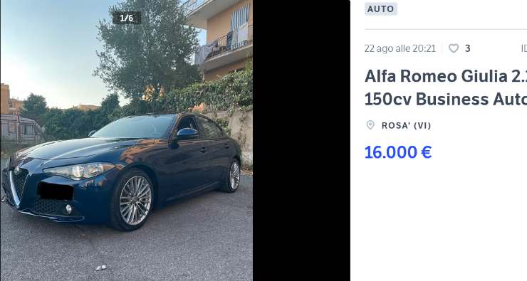 Giulia ad un prezzo record