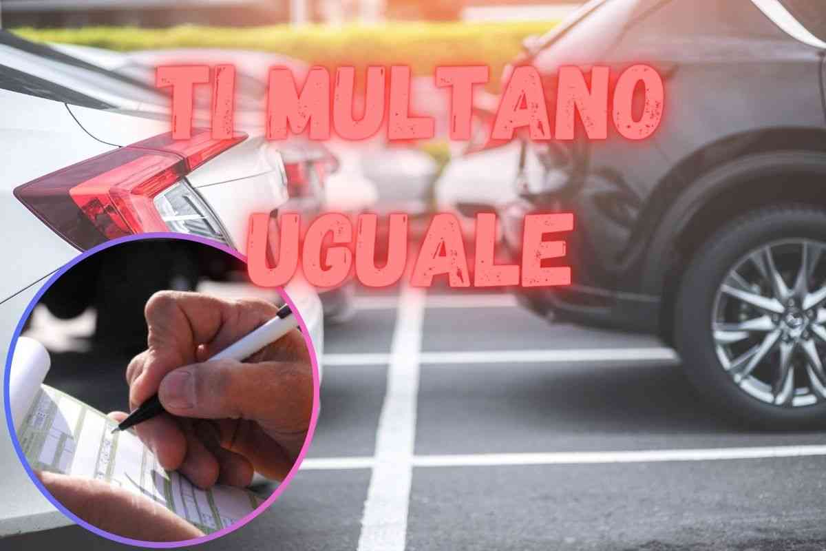 parcheggio regolare ma ti multano lo stesso