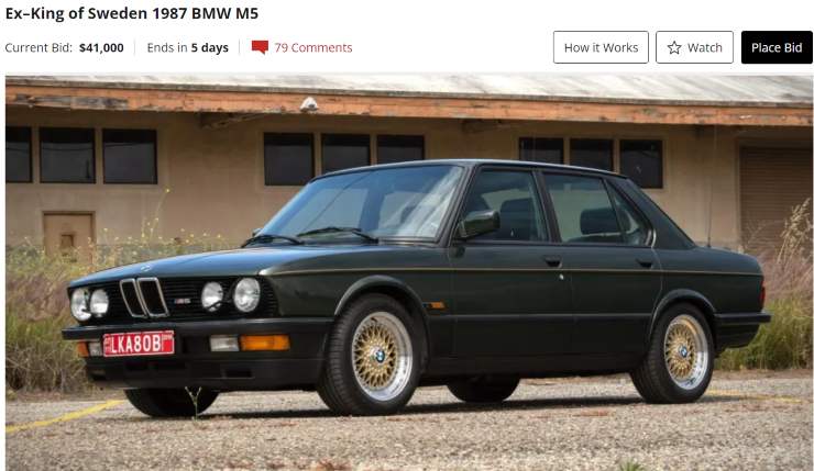 BMW M5, del Re di Svezia