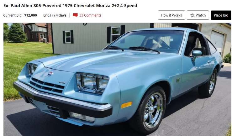 Chevrolet Monza, l'auto di Paul Allen