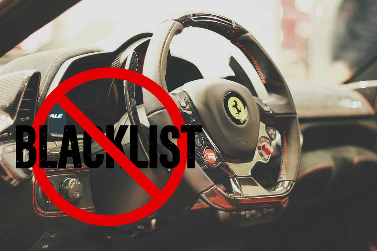 black list ferrari