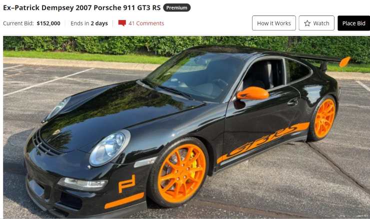 Porsche 911 GT3 RS, l'auto di Dempsey