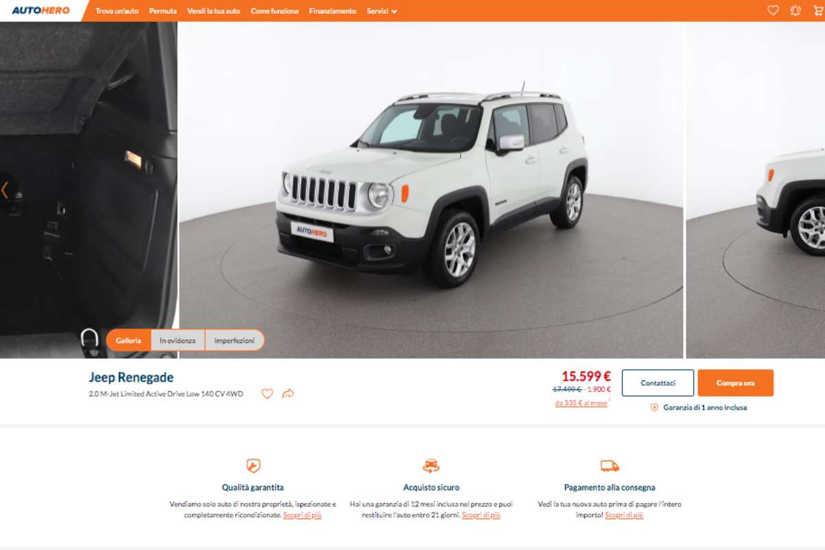 Jeep Renegade usato in vendita