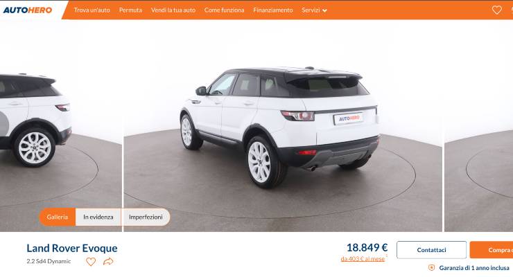 land rover Evoque economico