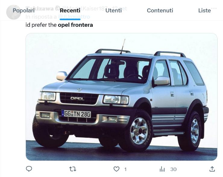 Opel Frontera che modello