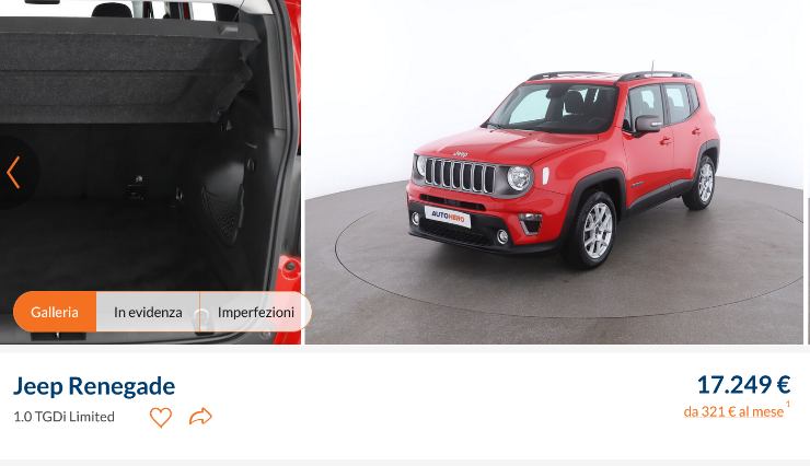 jeep renegade offerta