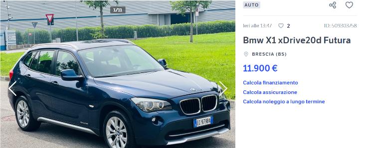 BMW X1, costa come una Panda