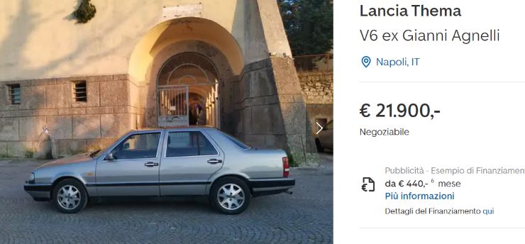 Lancia Thema, l'auto di Agnelli