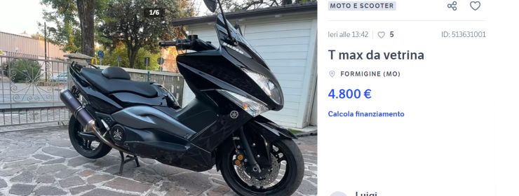 Yamaha T-Max, occasione a tempo