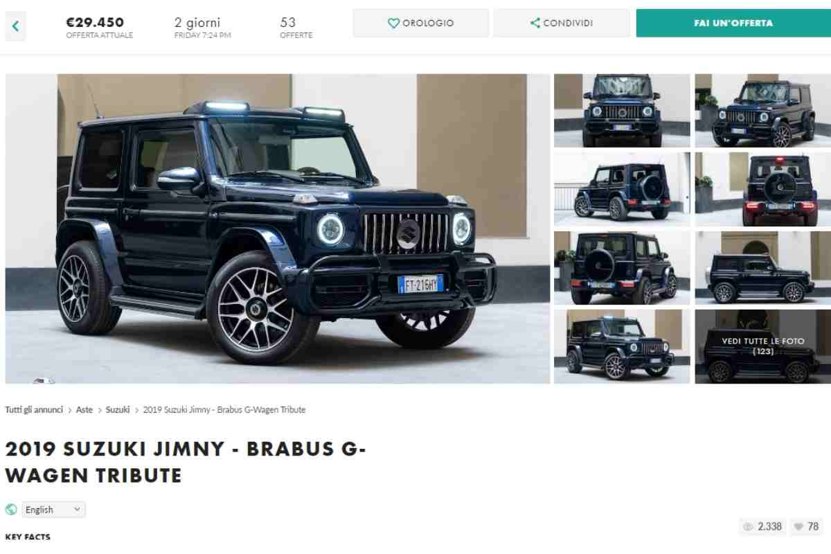 In vendita su Collectingcars una speciale G Brabus