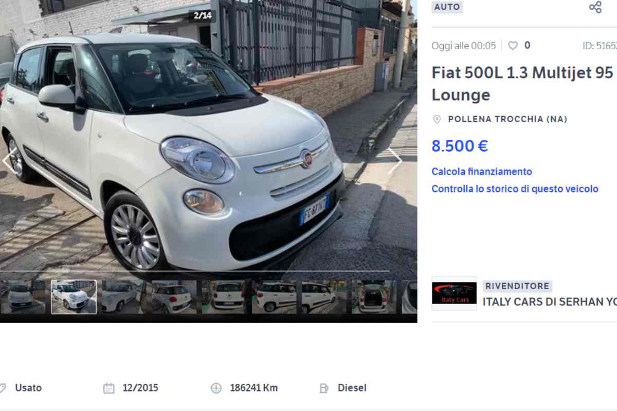 fiat 500L prezzo stracciato