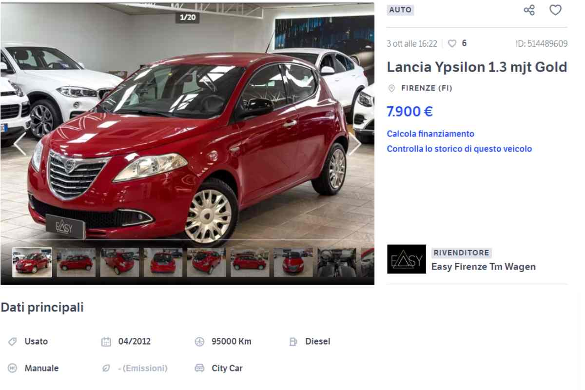 lancia ypsilon prezzo