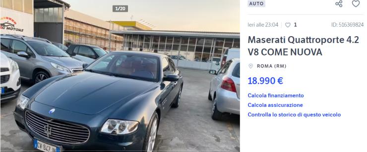 Maserati Quattroporte a un costo ridicolo