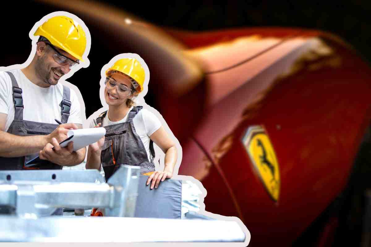 Ferrari, operai felici a lavoro