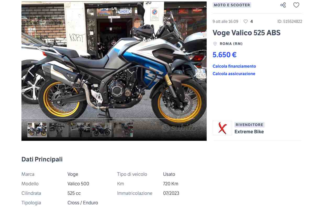 Voge Valico 525 usato in vendita annuncio