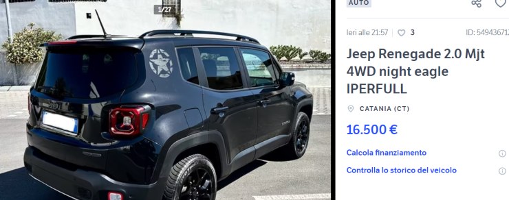 Jeep Renegade prezzo SUV usato Subito.it 